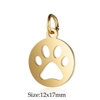 Simple Style Sun Palm Footprint Stainless Steel Polishing Plating Jewelry Accessories sku image 15