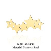 Simple Style Geometric Star Moon Stainless Steel Polishing Plating Jewelry Accessories main image 4
