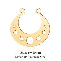 Simple Style Geometric Star Moon Stainless Steel Polishing Plating Jewelry Accessories main image 3
