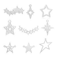 Simple Style Geometric Star Moon Stainless Steel Polishing Plating Jewelry Accessories main image 1