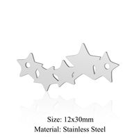 Simple Style Geometric Star Moon Stainless Steel Polishing Plating Jewelry Accessories sku image 16