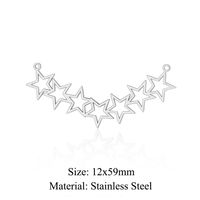 Simple Style Geometric Star Moon Stainless Steel Polishing Plating Jewelry Accessories sku image 19