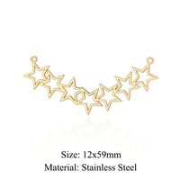 Simple Style Geometric Star Moon Stainless Steel Polishing Plating Jewelry Accessories sku image 26