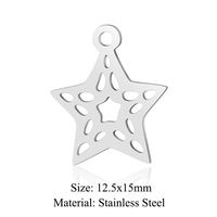 Simple Style Geometric Star Moon Stainless Steel Polishing Plating Jewelry Accessories sku image 10