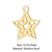 Simple Style Geometric Star Moon Stainless Steel Polishing Plating Jewelry Accessories sku image 18