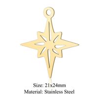Simple Style Geometric Star Moon Stainless Steel Polishing Plating Jewelry Accessories sku image 20
