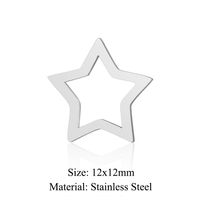 Simple Style Geometric Star Moon Stainless Steel Polishing Plating Jewelry Accessories sku image 2