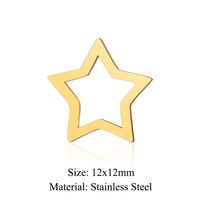 Simple Style Geometric Star Moon Stainless Steel Polishing Plating Jewelry Accessories sku image 12