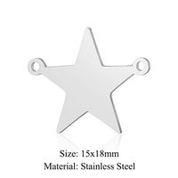 Simple Style Geometric Star Moon Stainless Steel Polishing Plating Jewelry Accessories sku image 4