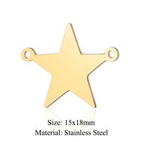 Simple Style Geometric Star Moon Stainless Steel Polishing Plating Jewelry Accessories sku image 14