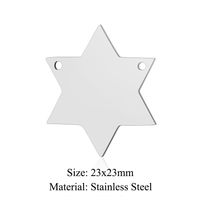 Simple Style Geometric Star Moon Stainless Steel Polishing Plating Jewelry Accessories sku image 7