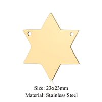 Simple Style Geometric Star Moon Stainless Steel Polishing Plating Jewelry Accessories sku image 21