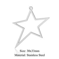 Simple Style Geometric Star Moon Stainless Steel Polishing Plating Jewelry Accessories sku image 17