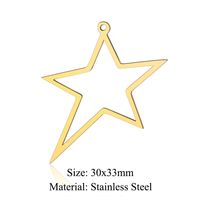 Simple Style Geometric Star Moon Stainless Steel Polishing Plating Jewelry Accessories sku image 25