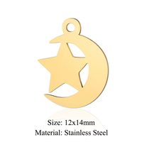 Simple Style Geometric Star Moon Stainless Steel Polishing Plating Jewelry Accessories sku image 15