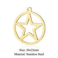 Simple Style Geometric Star Moon Stainless Steel Polishing Plating Jewelry Accessories sku image 23