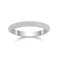 Elegant Dame Geometrisch Sterling Silber Gra Inlay Moissanit Ringe sku image 1