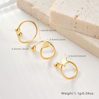 1 Pair Simple Style Star Moon Plating Sterling Silver 18k Gold Plated Rhodium Plated Ear Studs main image 2