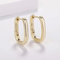 1 Pair Simple Style Commute Geometric Plating Stainless Steel 18k Gold Plated Earrings main image 1