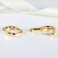 1 Pair Simple Style Commute Geometric Plating Stainless Steel 18k Gold Plated Earrings main image 6
