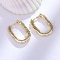 1 Pair Simple Style Commute Geometric Plating Stainless Steel 18k Gold Plated Earrings main image 3