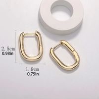 1 Pair Simple Style Commute Geometric Plating Stainless Steel 18k Gold Plated Earrings main image 4