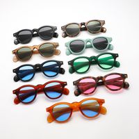 Simple Style Commute Color Block Pc Oval Frame Full Frame Women's Sunglasses main image 1