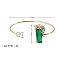 Simple Style Square Alloy Iron Inlay Glass Women's Bangle Earrings Necklace sku image 3