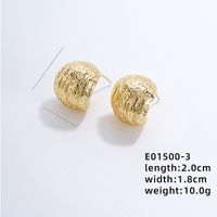 1 Pair Exaggerated Simple Style C Shape U Shape Geometric Polishing Plating Hollow Out 304 Stainless Steel Copper Ear Studs sku image 2