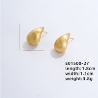 1 Pair Exaggerated Simple Style C Shape U Shape Geometric Polishing Plating Hollow Out 304 Stainless Steel Copper Ear Studs sku image 20