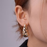 1 Pair Exaggerated Simple Style C Shape U Shape Geometric Polishing Plating Hollow Out 304 Stainless Steel Copper Ear Studs main image 10
