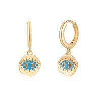 1 Pair Casual Elegant Heart Shape Asymmetrical Plating Inlay Copper Zircon 14k Gold Plated Drop Earrings sku image 9