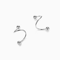 1 Pair Simple Style Star Moon Plating Sterling Silver 18k Gold Plated Rhodium Plated Ear Studs sku image 3