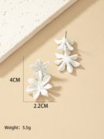 1 Pair Simple Style Flower Stoving Varnish Alloy Drop Earrings main image 10