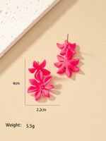 1 Pair Simple Style Flower Stoving Varnish Alloy Drop Earrings main image 11