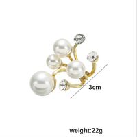 Sweet Flower Alloy Inlay Artificial Pearls Artificial Diamond Women's Open Rings main image 2