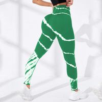Simple Style Tie Dye Stripe Spandex Polyester Dyeing Active Bottoms Skinny Pants main image 3