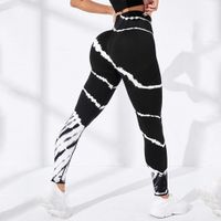 Simple Style Tie Dye Stripe Spandex Polyester Dyeing Active Bottoms Skinny Pants main image 4