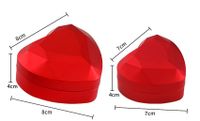 Simple Style Classic Style Heart Shape Solid Color Plastic Jewelry Boxes main image 2