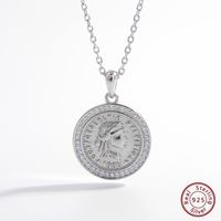 Elegant Classic Style Snake Sterling Silver Plating Inlay Zircon White Gold Plated Rhodium Plated Pendant Necklace main image 5