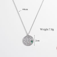 Elegant Classic Style Snake Sterling Silver Plating Inlay Zircon White Gold Plated Rhodium Plated Pendant Necklace sku image 6