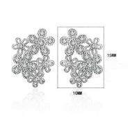 1 Pair Lady Flower Copper Ear Studs main image 5