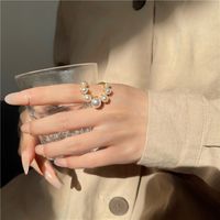Simple Style Classic Style Round Pearl Alloy Wholesale Rings sku image 1