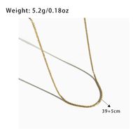 Einfacher Stil Einfarbig Rostfreier Stahl Titan Stahl Überzug 18 Karat Vergoldet Halskette main image 2