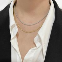Simple Style Solid Color Stainless Steel Titanium Steel Plating 18k Gold Plated Necklace main image 5