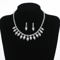 Sweet Solid Color Alloy Women's Earrings Necklace main image 4