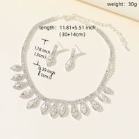 Sweet Solid Color Alloy Women's Earrings Necklace main image 2