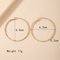 1 Pair Lady Simple Style Round Plating Alloy 14k Gold Plated Hoop Earrings main image 6