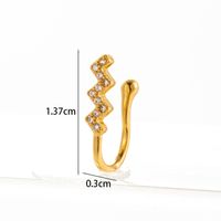 Nouveau Micro Incrusté Zircon Nasal Attelle Faux Nez Anneau Non-piercing Ponction Nez Goujons Européen Et Américain Du Commerce Extérieur Mode Ornement sku image 10