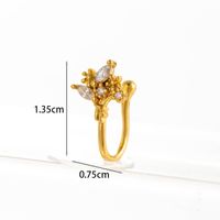 New Micro Inlaid Zircon Nasal Splint Fake Nose Ring Non-piercing Puncture Nose Studs sku image 12